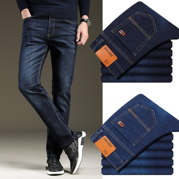 adviicd Men Pants For Hot Weather Mens Jeans Slim Fit Mens Slim Fit Stretch  Jeans Comfy Fashionable Super Flex Denim Pants Blue 3X-Large - Walmart.com